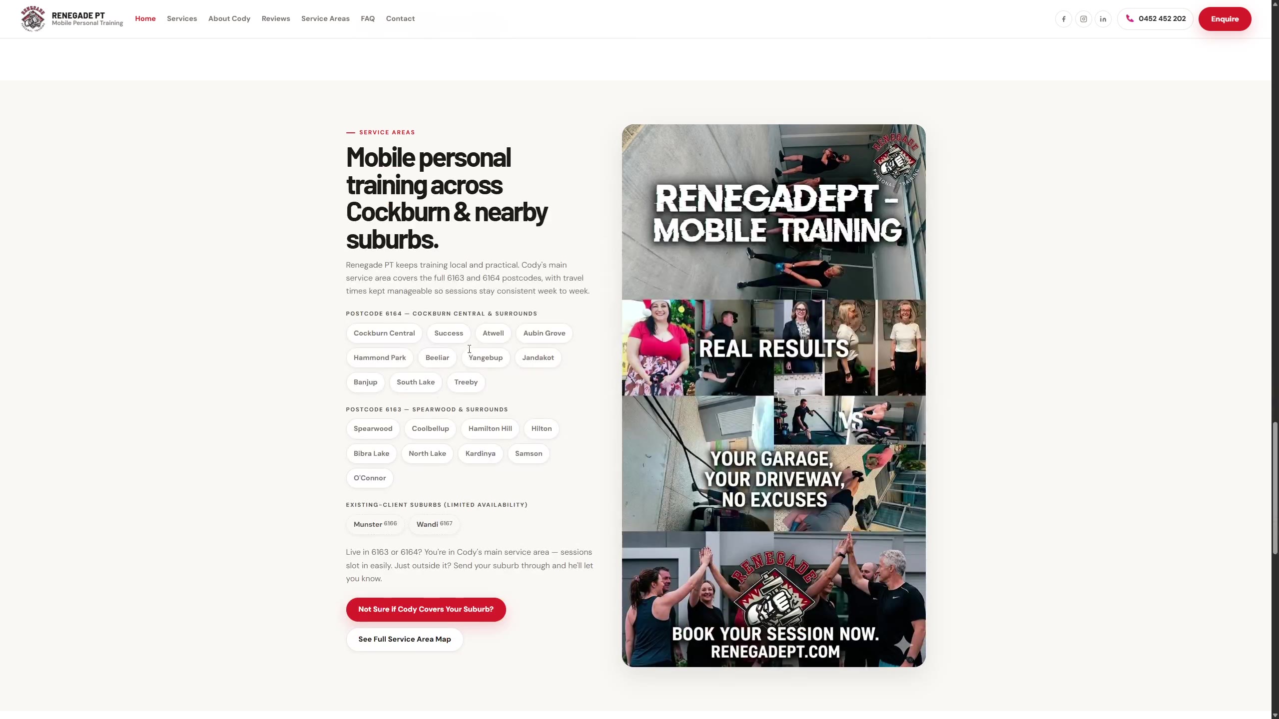 Renegade PT website preview