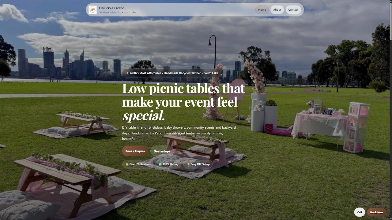 Timber and Trestle website preview